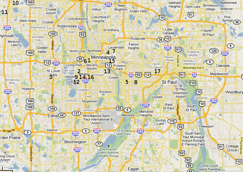 Map of Minneapolis